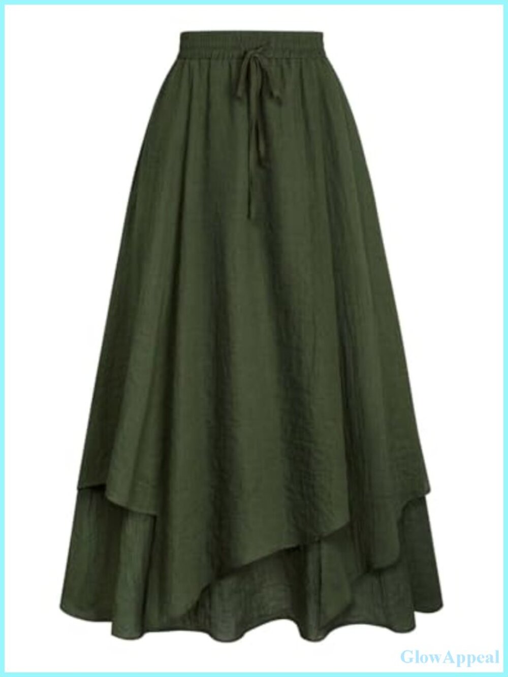 Women Renaissance Layered Maxi Skirt A-Line Flowy with Pockets
